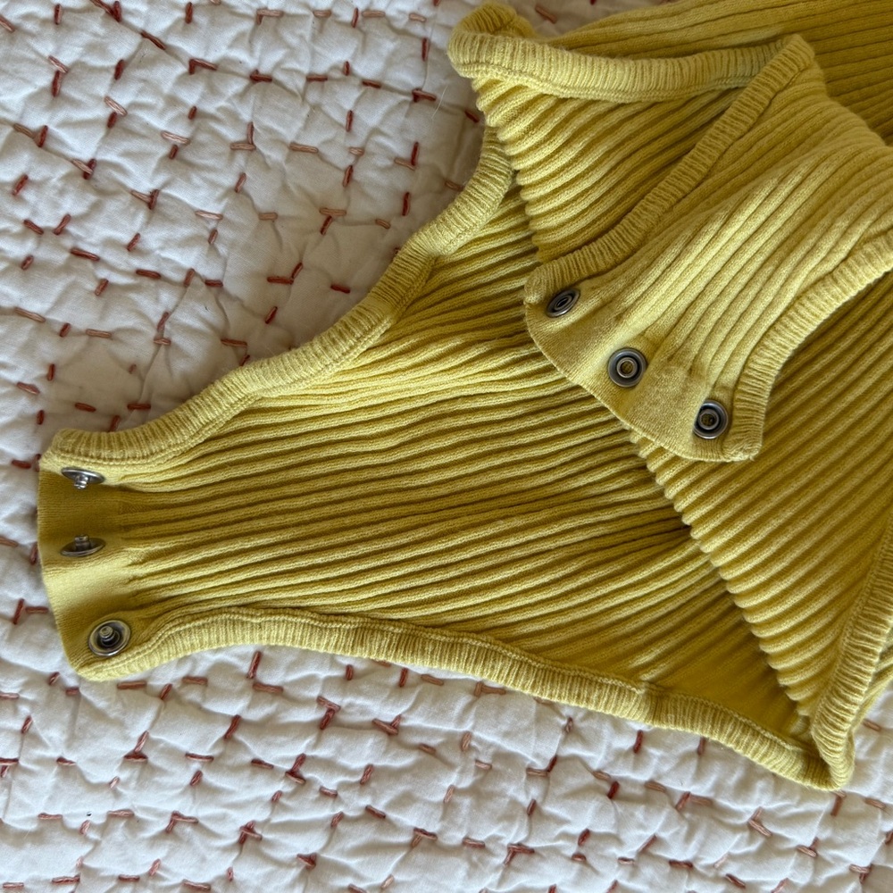 Yellow Ribbed Bodysuit - Picture 5 of 6